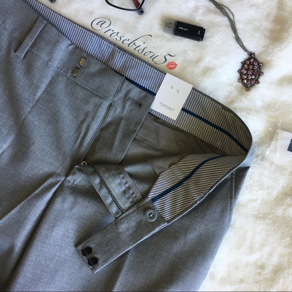 NEW! {GAP Stretch} Straight Leg Grey Dress Pant